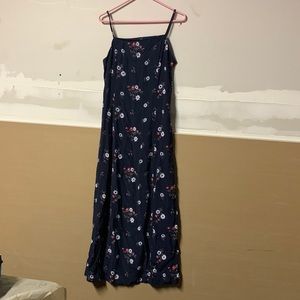 a blue with flowered dress never worn